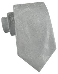 Męski Krawat - Popielaty, Faktura Materiału - Alties. Szare krawaty i muchy Alties, bez wzorów, z tkaniny. Za 55.00 zł.