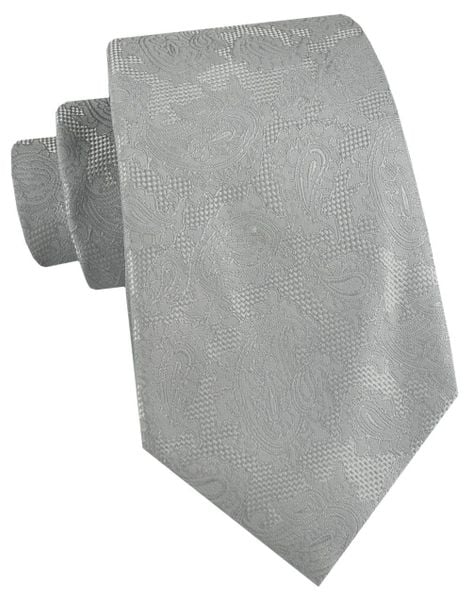 Męski Krawat - Popielaty, Faktura Materiału - Alties. Szare krawaty i muchy Alties, bez wzorów, z tkaniny. Za 55.00 zł.