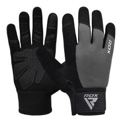 Rękawiczki treningowe RDX W1F Full Finger. Szare rękawiczki RDX SPORTS, bez wzorów. Za 79.99 zł.