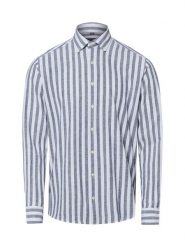 Nils Sundström koszula casual z lnem Mężczyźni Modern Fit Bawełna czarny, L. Czarne koszule Nils Sundström, l, bez wzorów, z bawełny, bez kołnierzyka, bez ramiączek. Za 179.95 zł.