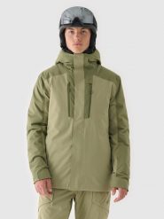 4F Kurtka narciarska membrana 10000 męska - khaki XL. Brązowe kurtki narciarskie i snowboardowe 4F, m, bez wzorów, z dzianiny, narciarskie. W wyprzedaży za 299.99 zł.