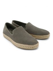 TOMS Skórzane espadryle w kolorze szarym rozmiar: 41. Szare botki sznurowane Toms, bez wzorów, bez obcasa, bez zapięcia. Za 202.50 zł.