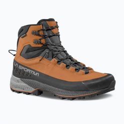 Buty turystyczne La Sportiva TX5 Evo Mid GTX. Brązowe buty turystyczne La Sportiva, bez wzorów, z gore-texu, bez zapięcia, outdoorowe, gore-tex. Za 1,329.00 zł.