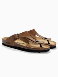 BACKSUN Japonki "Singapore" w kolorze karmelownym rozmiar: 45. Brązowe japonki Backsun, bez wzorów. Za 143.95 zł.