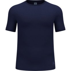 Koszulka męska Odlo BL TOP crewa neck s/s PERFORMANCE LIGHT. Niebieskie bielizna termoaktywna ODLO, m, bez wzorów, z elastanu, bez ramiączek, na jogę i pilates. Za 259.99 zł.
