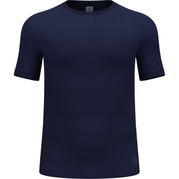 Koszulka męska Odlo BL TOP crewa neck s/s PERFORMANCE LIGHT. Niebieskie bielizna termoaktywna ODLO, m, bez wzorów, z elastanu, bez ramiączek, na jogę i pilates. Za 259.99 zł.