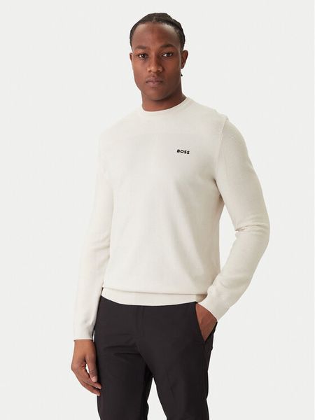 BOSS Sweter Momentum-X CN 50547507 Écru Regular Fit. Swetry rozpinane Boss, m, bez wzorów, z syntetyku, bez kołnierzyka, bez ramiączek. Za 449.99 zł.