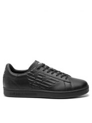 EA7 Emporio Armani Sneakersy X8X001 XCC51 A083 Czarny. Czarne buty sportowe casual EA7 Emporio Armani, bez wzorów, ze skóry, bez zapięcia. Za 473.43 zł.