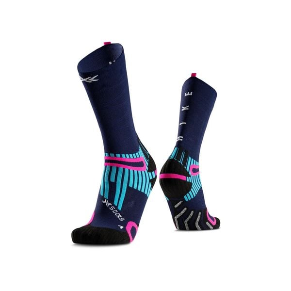 Skarpetki X-Socks Anatomix Crew. Niebieskie skarpety X-Socks, bez wzorów. Za 169.99 zł.