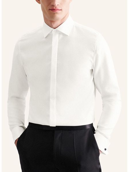 Seidensticker Koszula - Regular fit - w kolorze białym rozmiar: 41. Białe koszule Seidensticker, bez wzorów, z bawełny, bez kołnierzyka, bez ramiączek. Za 135.49 zł.