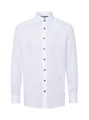 Finshley & Harding Koszula męska - Easy Care Mężczyźni Modern Fit Bawełna biały jednolity, 42. Białe koszule Finshley & Harding, m, bez wzorów, z bawełny, bez kołnierzyka, bez ramiączek. Za 199.95 zł.