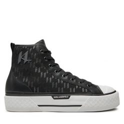 Trampki KARL LAGERFELD. Czarne trampki KARL LAGERFELD, m, bez wzorów, bez zapięcia. Za 619.99 zł.