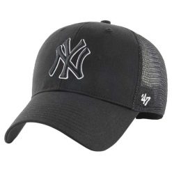 Czapka z daszkiem dla dorosłych MLB New York Yankees Branson MVP Cap. Czarne czapki z daszkiem 47 Brand, bez wzorów, z bawełny. Za 109.99 zł.