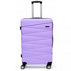 Walizka na kółkach Sapphire ST-2240 fioletowa - duża L DUO. Fioletowe walizki Sapphire, bez wzorów, z gumy, duże. W wyprzedaży za 149.80 zł.