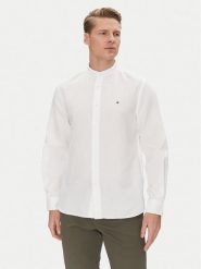 Tommy Hilfiger Koszula MW0MW40716 Biały Regular Fit. Białe koszule Tommy Hilfiger, m, bez wzorów, ze lnu, bez kołnierzyka, bez ramiączek. Za 369.99 zł.