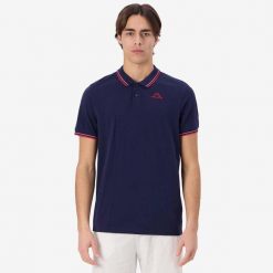 Polo Kappa Logo Korpo Ezio 2. Czerwone koszulki polo Kappa, l, bez wzorów, bez kołnierzyka, bez ramiączek. Za 165.50 zł.