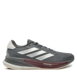 Buty do biegania adidas. Szare buty do biegania Adidas, bez wzorów, bez zapięcia, do biegania. Za 379.99 zł.
