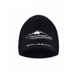 Czapka wełniana unisex jednowarstwowa Brubeck #JESTEMZGOR #WSPIERAMGOPR. Czarne czapki zimowe Brubeck, bez wzorów, z elastanu. Za 76.07 zł.