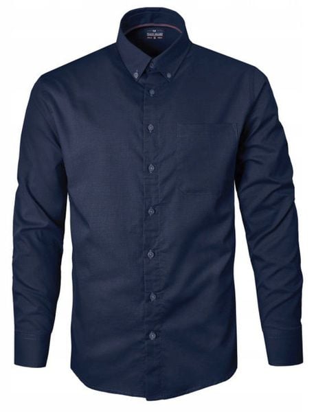 Delikatnie Taliowana Koszula Weekendowa - Pako Jeans - Granatowa. Niebieskie koszule Pako Jeans, l, bez wzorów, z bawełny, bez kołnierzyka, bez ramiączek. Za 185.00 zł.