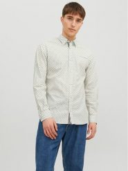 Jack&Jones Koszula 12235969 Biały Slim Fit. Białe koszule Jack&Jones, m, bez wzorów, z bawełny, bez kołnierzyka, bez ramiączek. Za 99.99 zł.