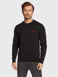 Hugo Sweter San Cassius-C1 50475083 Czarny Regular Fit. Czarne swetry rozpinane Hugo, m, bez wzorów, z bawełny, bez kołnierzyka, bez ramiączek. Za 479.00 zł.