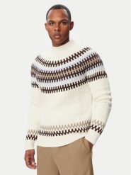 BOSS Sweter 50570654 Kremowy Regular Fit. Białe swetry rozpinane Boss, m, bez wzorów, z wełny, bez kołnierzyka, bez ramiączek. Za 1,449.00 zł.