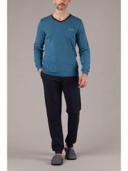 Maryplaid Piżama w kolorze granatowo-niebieskim rozmiar: L. Niebieskie piżamy maryplaid, l, bez wzorów, bez ramiączek. Za 126.45 zł.