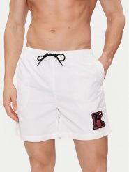 KARL LAGERFELD Szorty plażowe 240M2202 Biały Regular Fit. Białe szorty KARL LAGERFELD, m, bez wzorów, z syntetyku. Za 369.99 zł.
