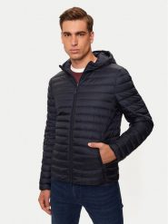 Geox Kurtka puchowa Warrens M4625B T3146 F1624 Granatowy Regular Fit. Niebieskie kurtki Geox, m, bez wzorów, z puchu, bez kaptura. Za 529.99 zł.