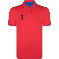 Koszulka polo w kolorze czerwono-szarym. Koszulki polo marki Felix Hardy. W wyprzedaży za 99.95 zł.