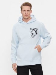 Calvin Klein Jeans Bluza Modern Metals Graphic J30J324626 Błękitny Regular Fit. Niebieskie bluzy Calvin Klein Jeans, m, bez wzorów, z bawełny, bez kaptura. Za 249.99 zł.