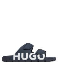 HUGO Klapki Evander 50542042 Granatowy. Niebieskie klapki Hugo, ze skóry. Za 379.99 zł.