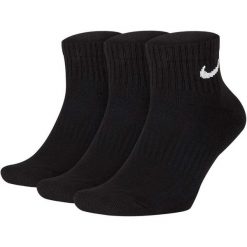 Męskie Skarpety Do Kostki Z Amortyzacją (zestaw 3 Sztuk). Białe skarpety Nike, bez wzorów, z bawełny. Za 111.99 zł.