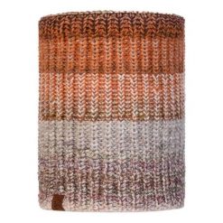 Komin na szyję dla dorosłych Buff Knitted & Fleece Neckwarmer zimowy. Szare szaliki Buff, bez wzorów, z dzianiny. Za 144.10 zł.
