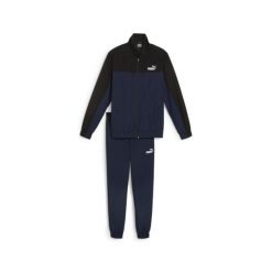 Męski dres z tkaniny PUMA Club Navy Blue. Niebieskie komplety dresowe Puma, m, bez wzorów, z dresówki, bez ramiączek. W wyprzedaży za 276.15 zł.