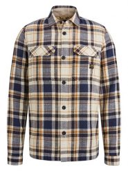 PME Legend Koszula - Regular fit - w kolorze granatowo-beżowym rozmiar: XXL. Brązowe koszule PME Legend, xxl, bez wzorów, z bawełny, bez kołnierzyka, bez ramiączek. Za 199.45 zł.