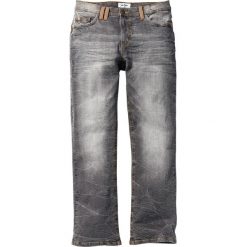 Dżinsy ze stretchem Slim Fit Stretch bonprix szary "used". Szare jeansy bonprix, m. Za 59.99 zł.