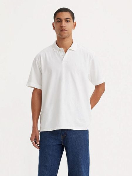 Levi's Koszulka polo w kolorze białym rozmiar: XXL. Białe koszulki polo Levi's®, s, bez wzorów, z bawełny, bez kołnierzyka, bez ramiączek. Za 134.22 zł.