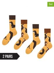 Dedoles Skarpety (2 pary) w kolorze jasnobrązowym rozmiar: 43-46. Brązowe skarpety Dedoles, bez wzorów. Za 52.30 zł.