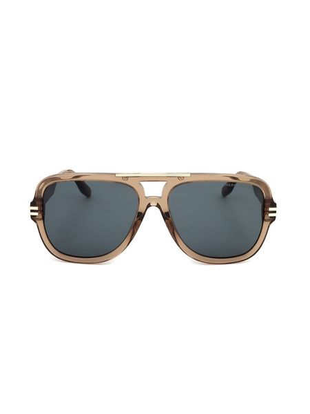 Marc Jacobs Męskie okulary przeciwsłoneczne w kolorze beżowo-szarym rozmiar: 58. Brązowe okulary przeciwsłoneczne Marc Jacobs. Za 345.36 zł.