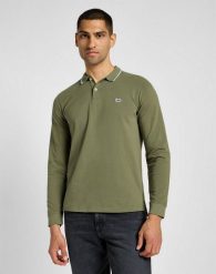 LEE MĘSKA KOSZULKA LS PIQUE POLO MERCANTILE GREEN 112355667 L61V008526. Zielone koszulki polo Lee, l, bez wzorów, bez kołnierzyka, bez ramiączek. Za 89.99 zł.