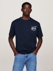 TOMMY JEANS Koszulka w kolorze granatowym rozmiar: L. Niebieskie bezrękawniki Tommy Jeans, l, bez wzorów, z bawełny, bez kołnierzyka, bez ramiączek. Za 100.99 zł.