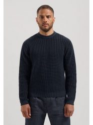 DSTREZZED Sweter w kolorze granatowym rozmiar: L. Niebieskie swetry nierozpinane Dstrezzed, l, bez wzorów, z bawełny, bez kołnierzyka, bez ramiączek. Za 272.31 zł.