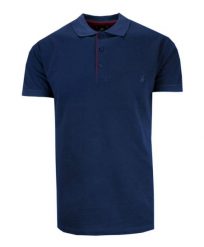 Koszulka POLO, Casualowa, Ciemna Granatowa Męska, Krótki Rękaw, Jednokolorowa, T-shirt -EXPOMAN. Niebieskie bluzki z długim rękawem Expoman, l, bez wzorów, z bawełny, bez kołnierzyka, bez ramiączek. Za 109.00 zł.
