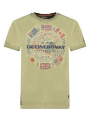 Geographical Norway Koszulka "Jirkel" w kolorze khaki rozmiar: L. Brązowe bezrękawniki Geographical Norway, l, bez wzorów, z bawełny, bez kołnierzyka, bez ramiączek. Za 57.06 zł.
