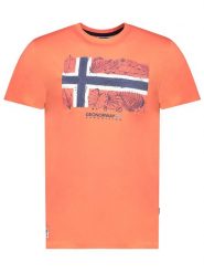 Geographical Norway Koszulka "Jpalm" w kolorze pomarańczowym rozmiar: S. Pomarańczowe bezrękawniki Geographical Norway, s, bez wzorów, z bawełny, bez kołnierzyka, bez ramiączek. Za 75.16 zł.