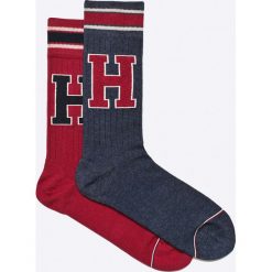 Tommy Hilfiger - Skarpety TH Patch (2-pack). Niebieskie skarpety Tommy Hilfiger, bez wzorów, z bawełny. W wyprzedaży za 39.90 zł.