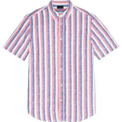 Koszula w paski z krótkim rękawem Regular Fit bonprix czerwono-piaskowo-niebieski w paski. Koszule marki Under Armour. Za 59.99 zł.