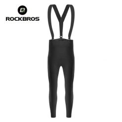 Zimowe spodnie rowerowe z szelkami ROCKBROS. Czarne spodenki rowerowe ROCKBROS, s, bez wzorów, z elastanu, rowerowe. Za 392.96 zł.