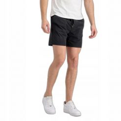 MĘSKIE SPODENKI SPORTOWE ALPHA NYLON JOGGER SHORT PRZED KOLANO CZARNE. Czarne joggery i bojówki Alpha Industries, l, bez wzorów, z bawełny. Za 269.00 zł.